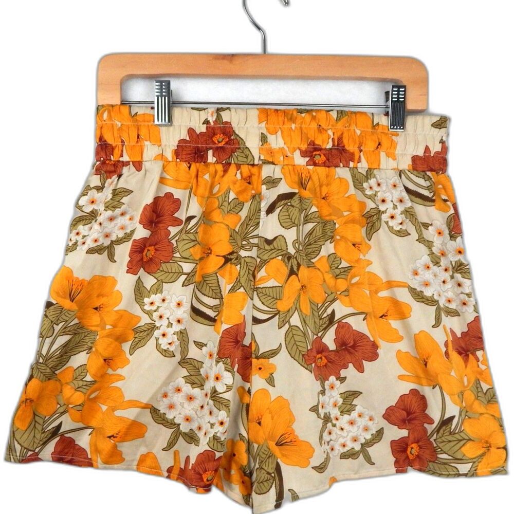 ROOLEE x Logan Rae Amelia's Flower Truck Floral Satin Lounge Shorts Size M